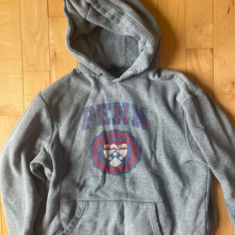 Gray Vintage Penn Hoodie